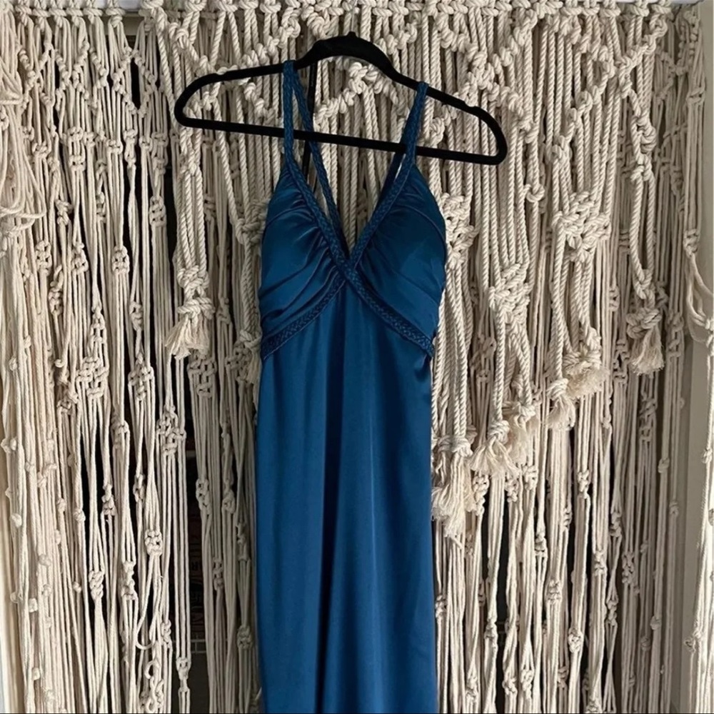 Dessy Collection Ocean Blue Formal Dress